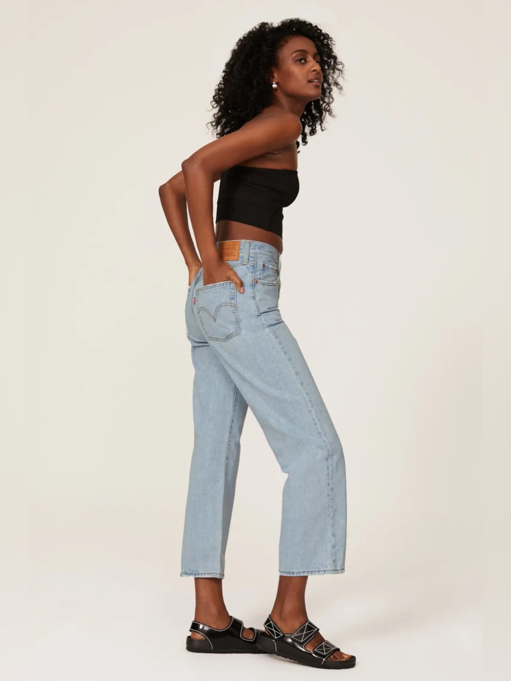Levi's Ribcage Light Blue Straight Leg Jeans